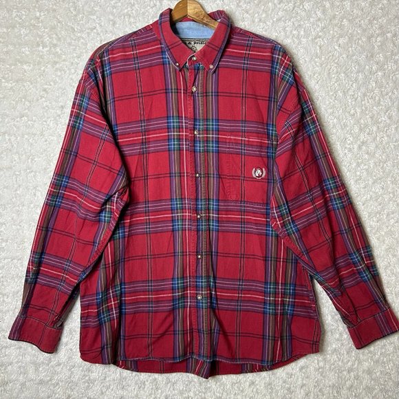 Bit & Bridle‎ Outfitters Plaid Men's Button Down Size XL - Picture 1 of 5
